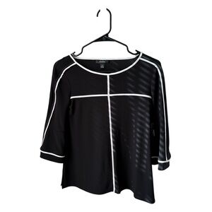 Alfani Black & White Blouse NWT